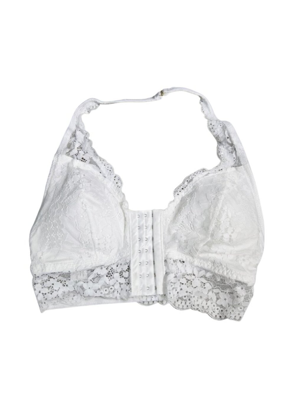 NIP | RoseSeek White Floral Lace Bralette | Front-Hook Closure | 0XL